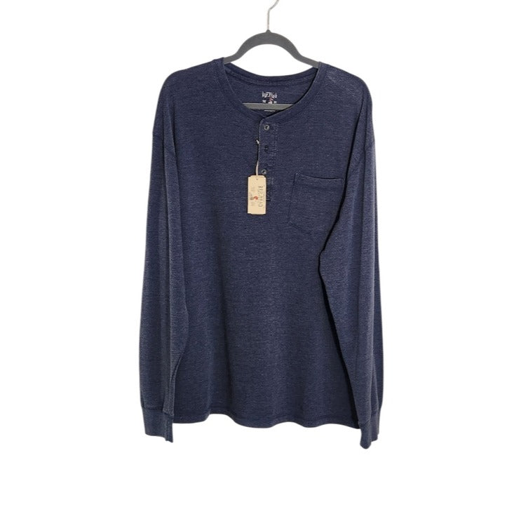 RedHead Blue Long Sleeve Henley Shirt NWT Size Large