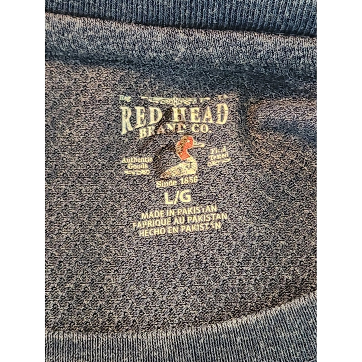 RedHead Blue Long Sleeve Henley Shirt NWT Size Large