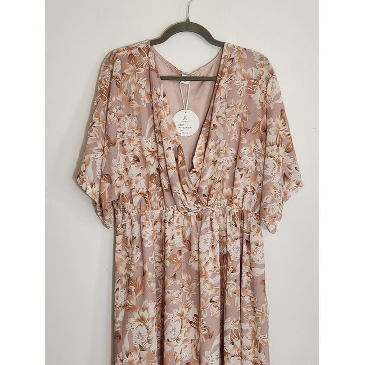 Anrabess Floral Wrap Look Maxi Dress Size XXL NWT Wedding Guest Dress
