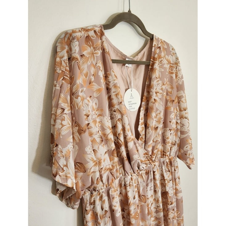 Anrabess Floral Wrap Look Maxi Dress Size XXL NWT Wedding Guest Dress