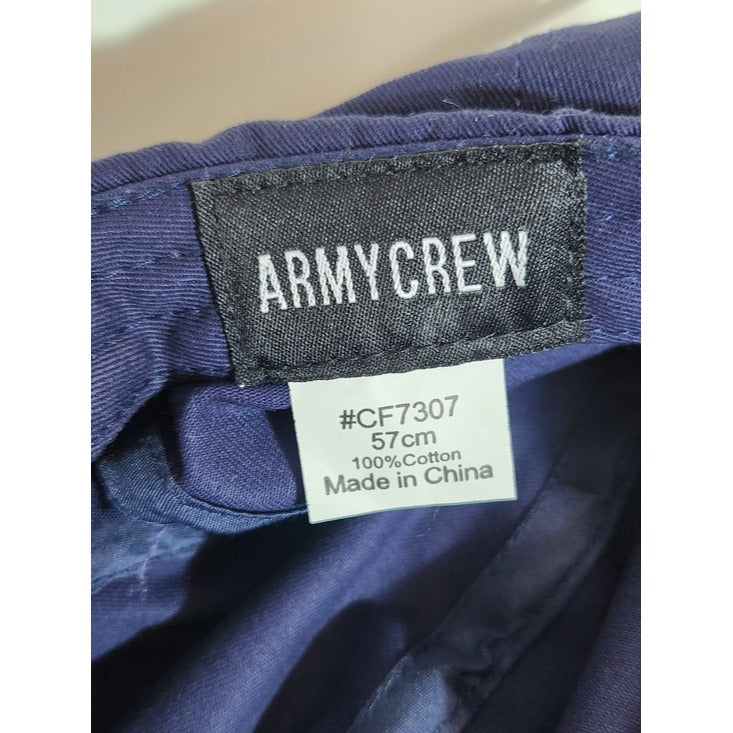 Army Crew Womens Navy Newsboy Hat Size 57 cm