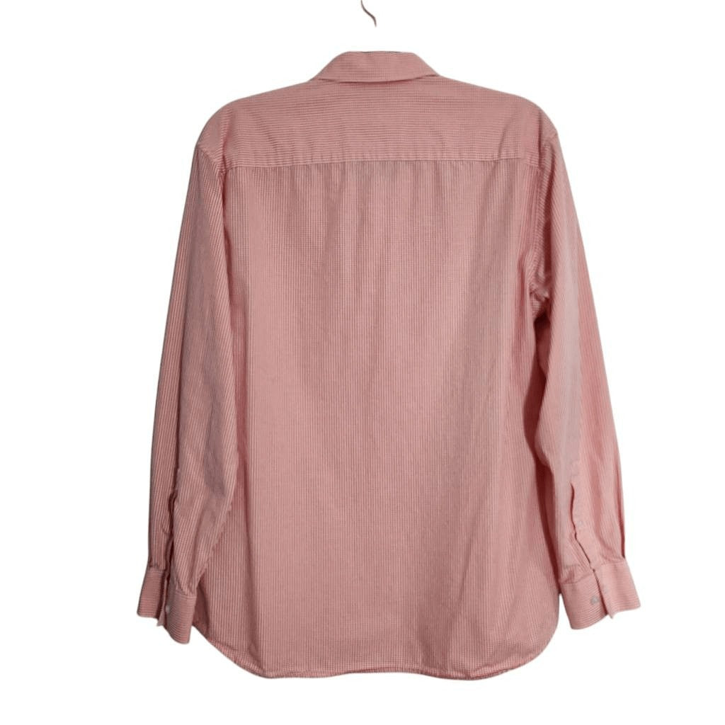 Calvin Klein Orange Gingham Button-Down Shirt Size Large Orange Button-Up Shirt