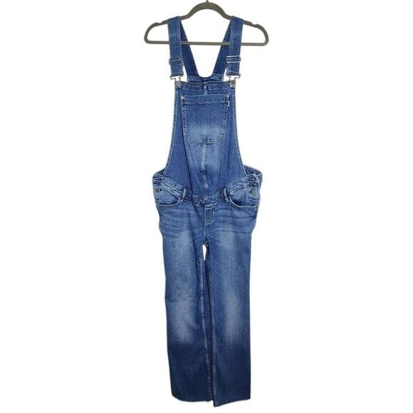 DL1961 Maternity Denim Overalls Distressing Size Large Maternity