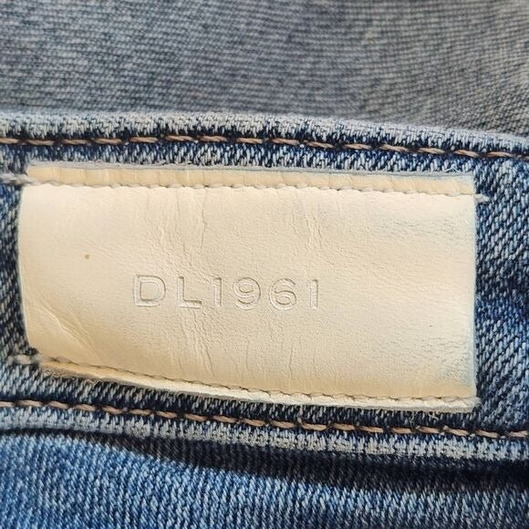 DL1961 Maternity Denim Overalls Distressing Size Large Maternity