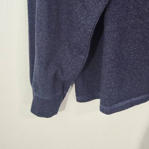 Hanes Navy Henley Size 2XL Hanes Beefy-T Dark Blue Cotton Henley