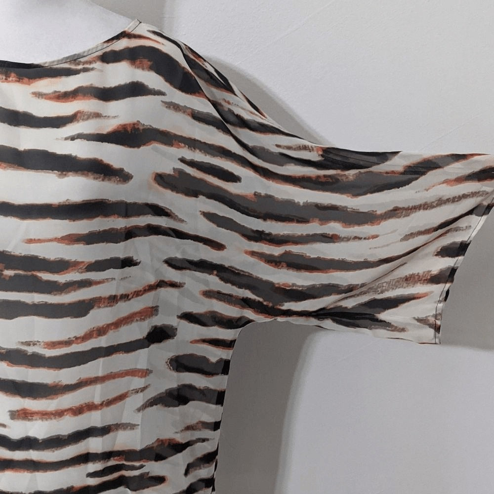BB Dakota Tiger Striped Tunic Size XS BB Dakota Oversized Sheer Tunic