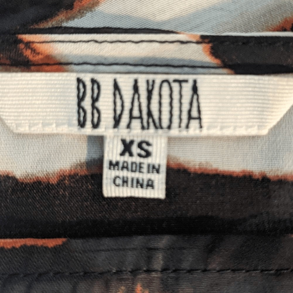 BB Dakota Tiger Striped Tunic Size XS BB Dakota Oversized Sheer Tunic