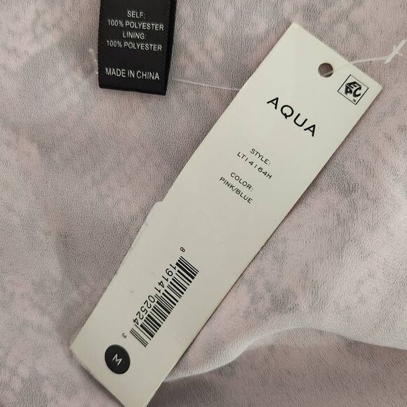 Aqua Pink Snakeskin Cropped Wrap Blouse Size Medium NWT Snakeskin Top