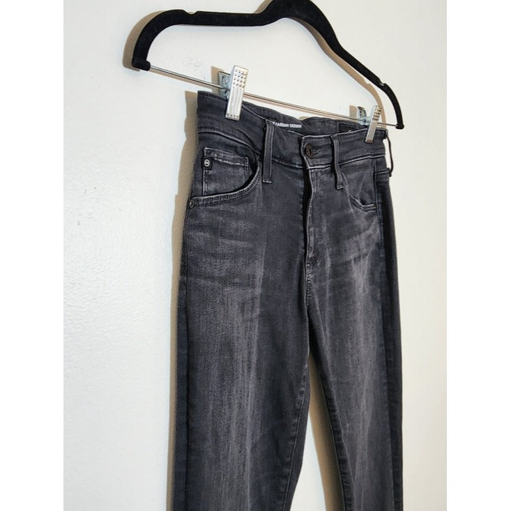 AG Adriano Goldschmied Gray Wash Farrah Skinny Jeans Size 24R