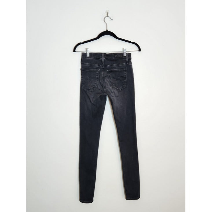 AG Adriano Goldschmied Gray Wash Farrah Skinny Jeans Size 24R