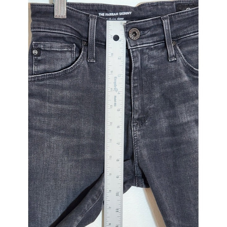 AG Adriano Goldschmied Gray Wash Farrah Skinny Jeans Size 24R