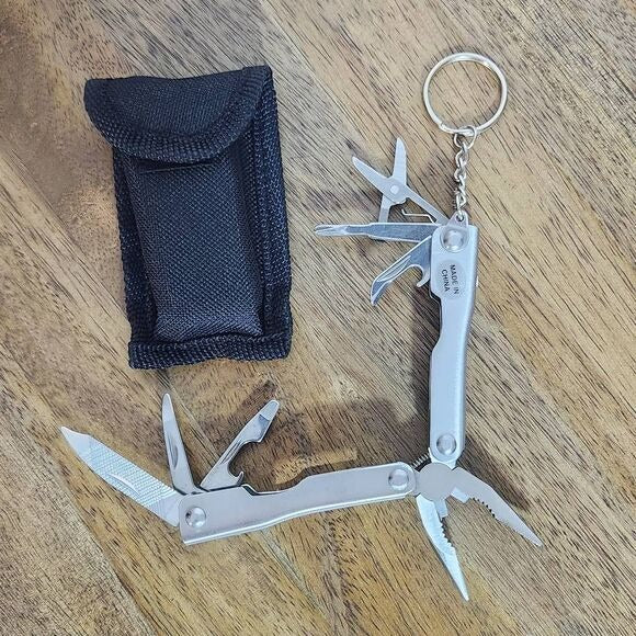 Multitool Keychain with Pliers, Screwdriver, and Scissors New