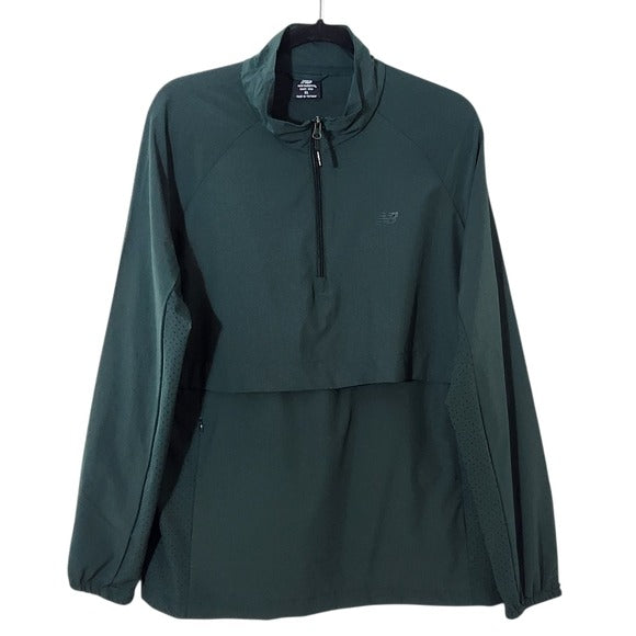 New Balance Green Quarter Zip Pullover Windbreaker Size XL