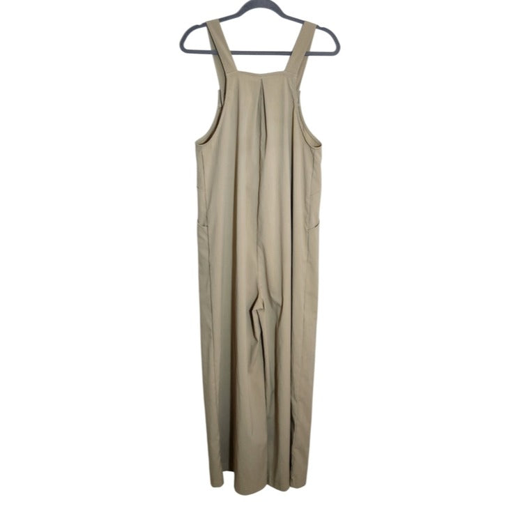 Khaki Wide Leg Overalls Size Large