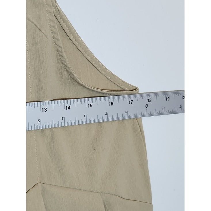 Khaki Wide Leg Overalls Size Large
