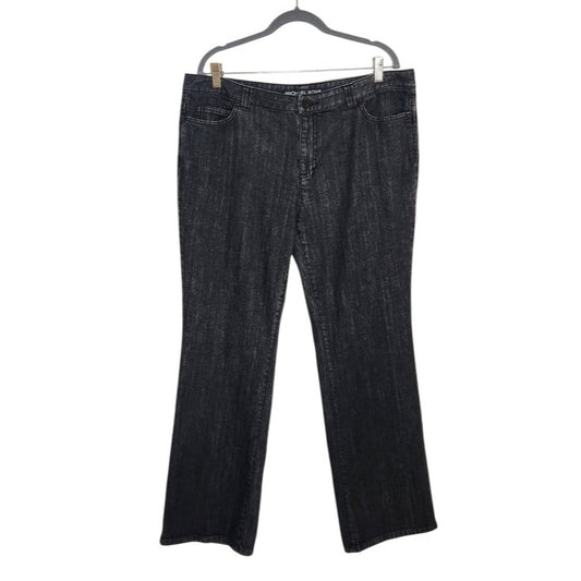 Michael Kors Womens Black Embellished Pocket Jeans Size 16W