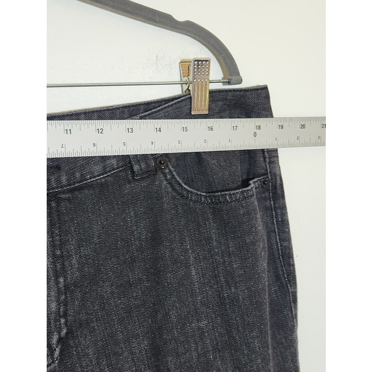 Michael Kors Womens Black Embellished Pocket Jeans Size 16W