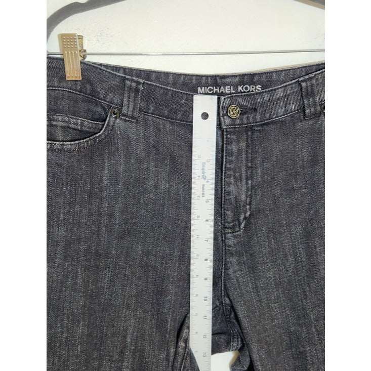 Michael Kors Womens Black Embellished Pocket Jeans Size 16W