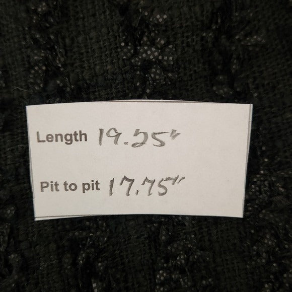 Mable Black Textured Top with Peplum Size Medium Black Sleeveless Peplum Blouse