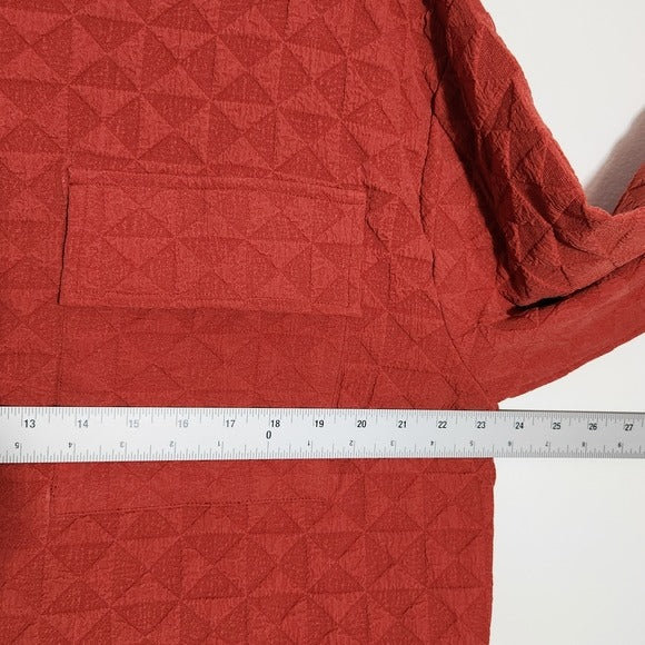 Privy Rust Red Cropped Textured Jacket Size Large NWT