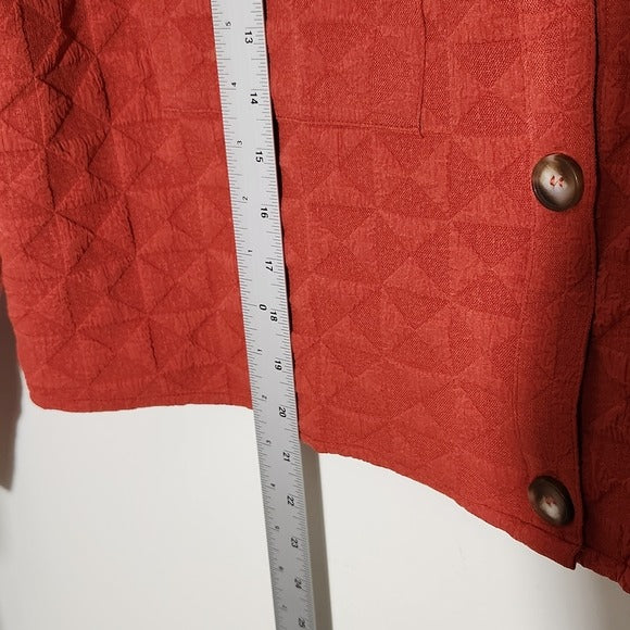 Privy Rust Red Cropped Textured Jacket Size Large NWT
