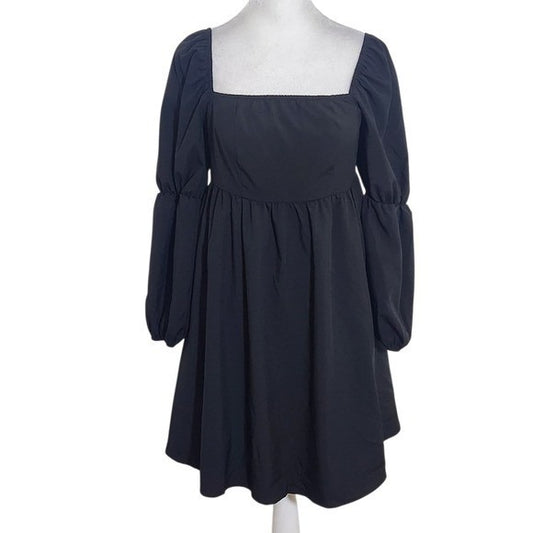 Exlura Black Mini Dress Size Small Black Smocked Dress