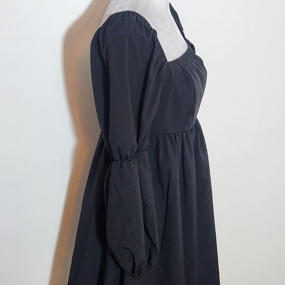 Exlura Black Mini Dress Size Small Black Smocked Dress