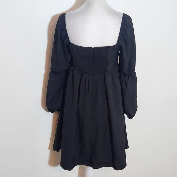 Exlura Black Mini Dress Size Small Black Smocked Dress
