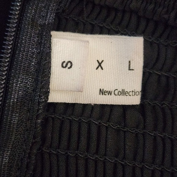Exlura Black Mini Dress Size Small Black Smocked Dress