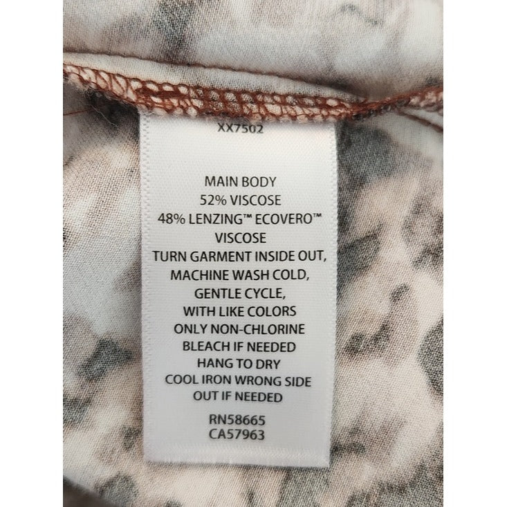 Nordstrom Brown and Cream Abstract Leopard Print Tank Top Size Medium
