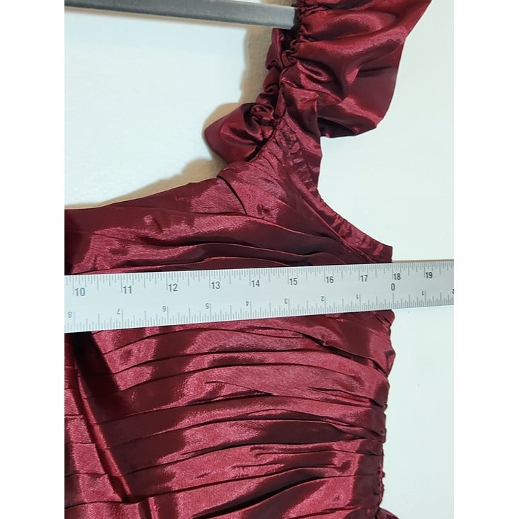Lulus Burgundy Lace-up Back Midi Party Dress NWT Size XL Wedding Guest Dress