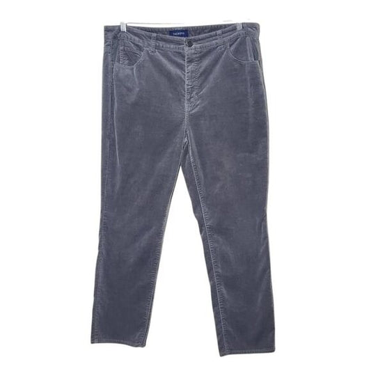 Talbots Straight-Leg Gray Velvet Jeans Size 16 Petite