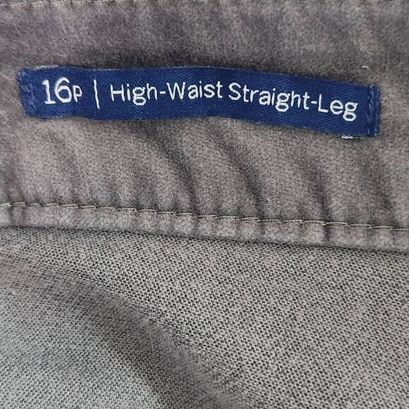 Talbots Straight-Leg Gray Velvet Jeans Size 16 Petite