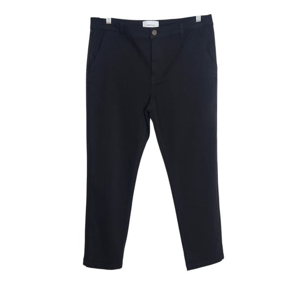 Current/Elliott Black The Confidant Cropped Chino Pants Size 31 NWT