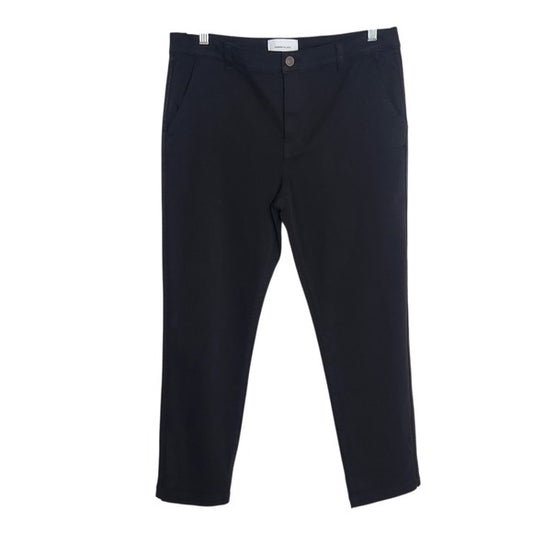 Current/Elliott Black The Confidant Cropped Chino Pants Size 31 NWT