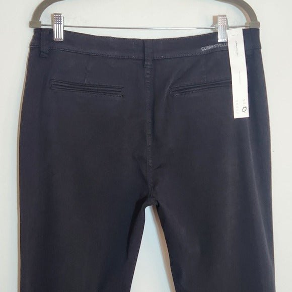 Current/Elliott Black The Confidant Cropped Chino Pants Size 31 NWT