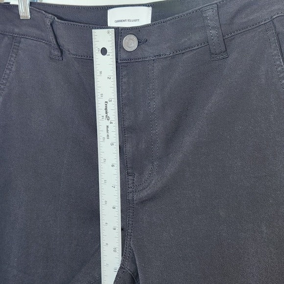 Current/Elliott Black The Confidant Cropped Chino Pants Size 31 NWT