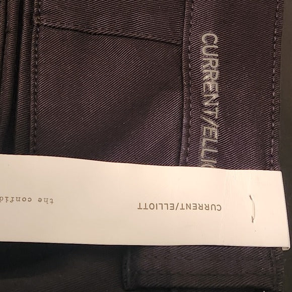 Current/Elliott Black The Confidant Cropped Chino Pants Size 31 NWT