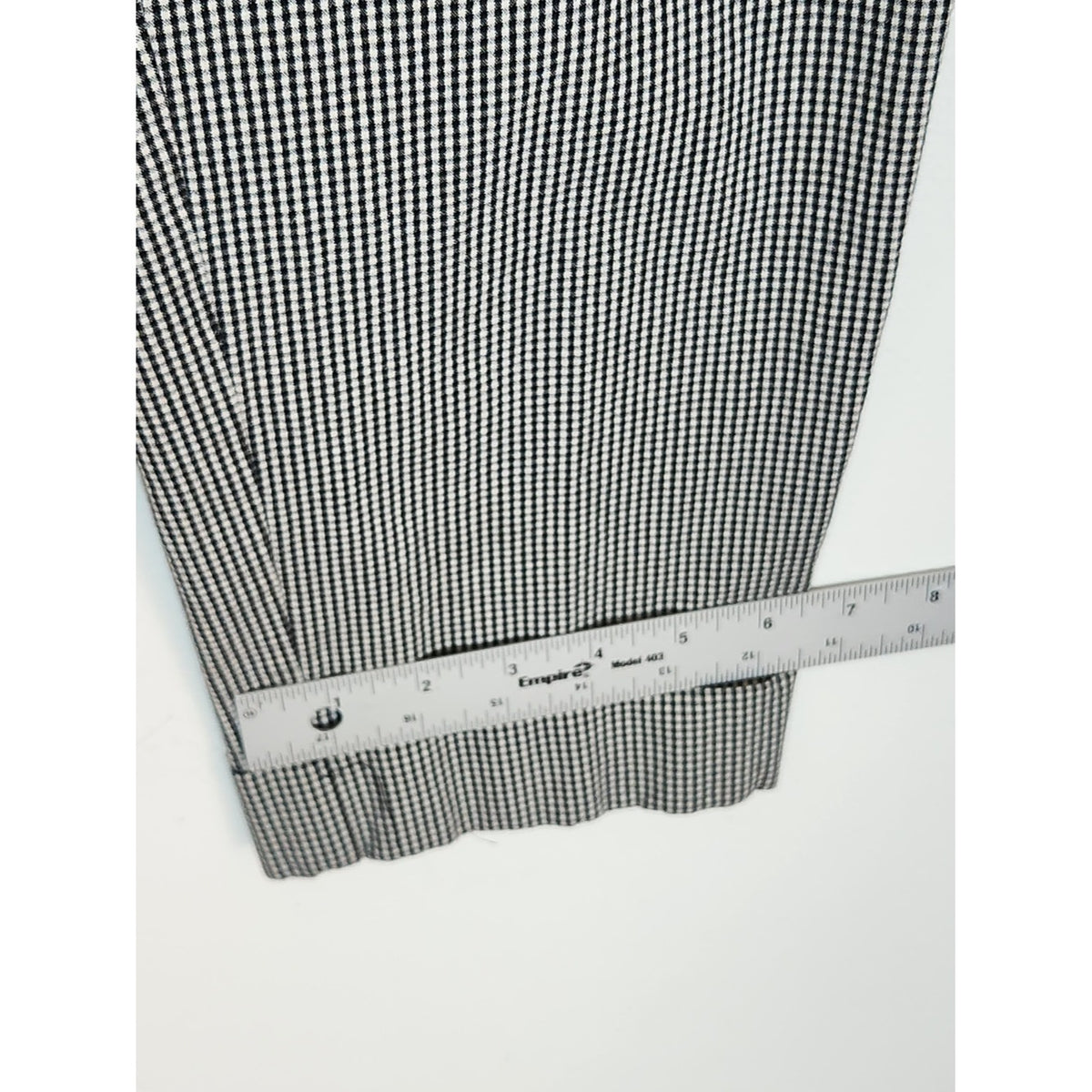 J. Jill Black and White Gingham Check Pull-On Capri Pants Size 14