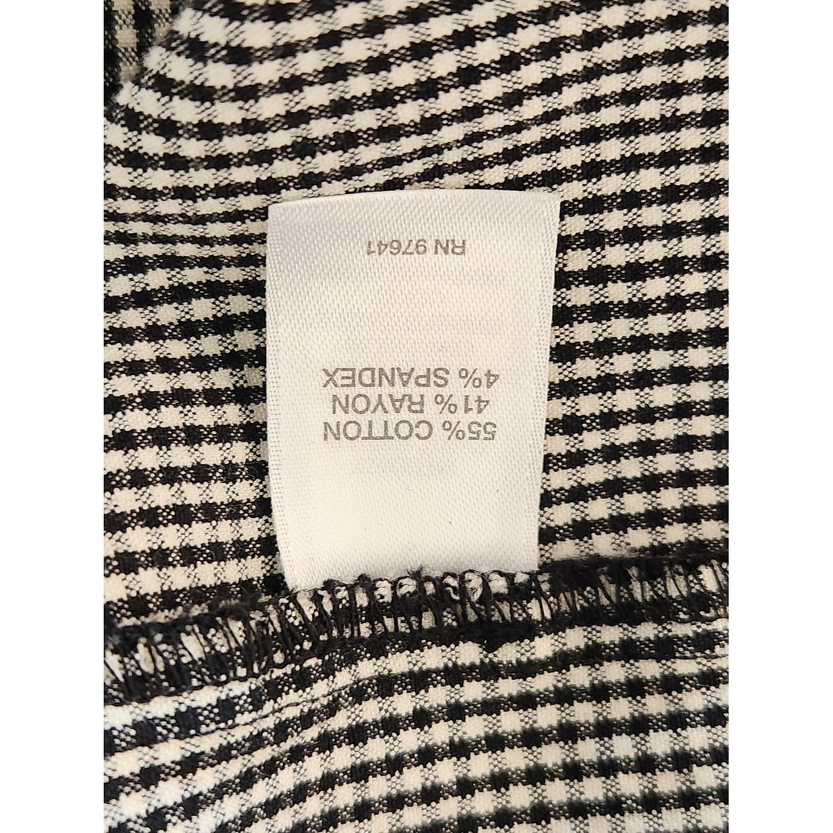 J. Jill Black and White Gingham Check Pull-On Capri Pants Size 14