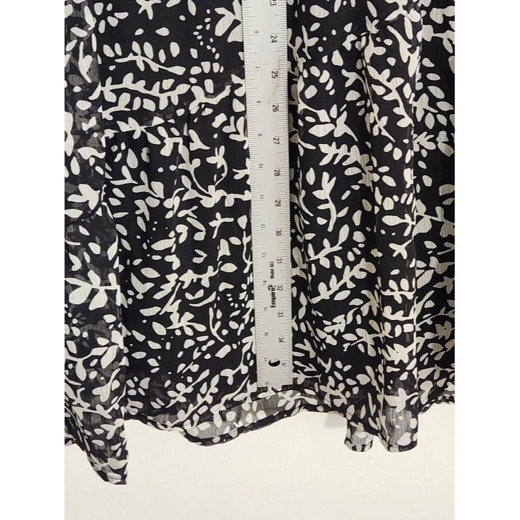 Time and Tru Black and White Tiered Babydoll Mini Dress Size XXL NWT