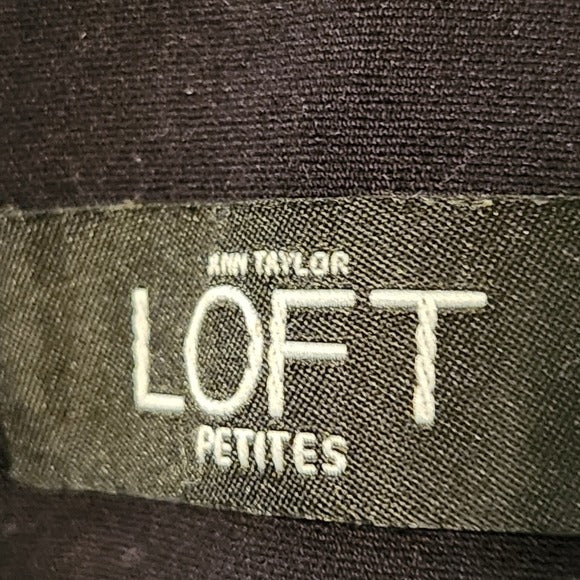 LOFT Black Julie Skinny Ankle Pants Size 8 Petite