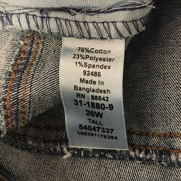Woman Within Straight Leg Jeans Size 26W Tall