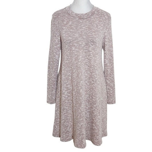 Present and Love Pink Knit Long Sleeve Mini Dress NWOT Sz Small Pink Knit Dress