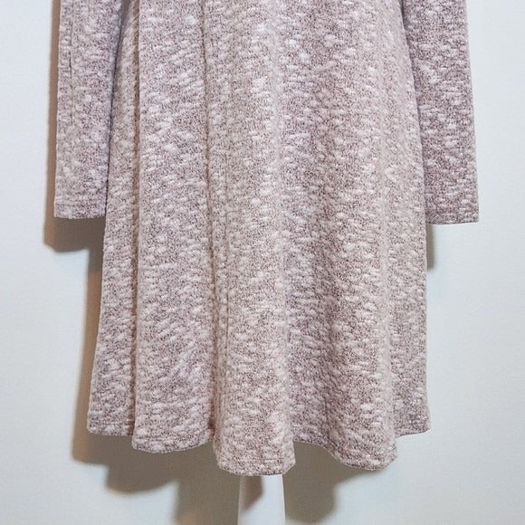 Present and Love Pink Knit Long Sleeve Mini Dress NWOT Sz Small Pink Knit Dress