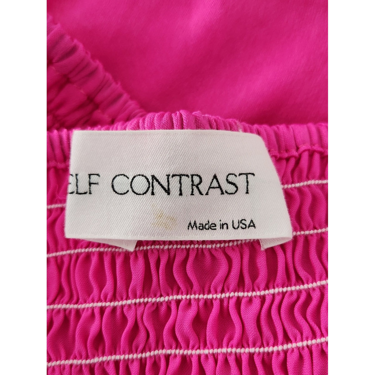 Self Contrast Hot Pink Satin Halter Crop Top Size Small