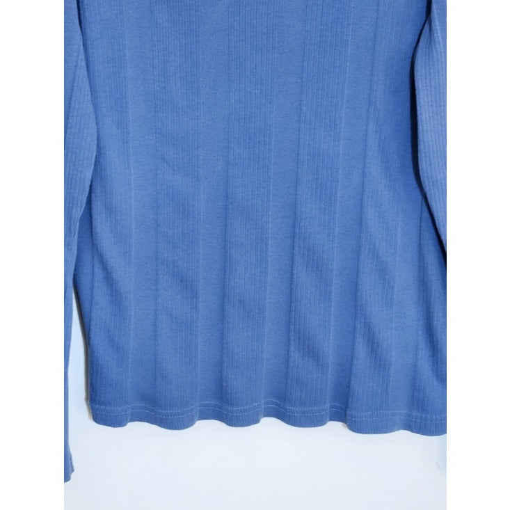 Michael Kors Mens Blue Ribbed Knit Henley Shirt Size XL
