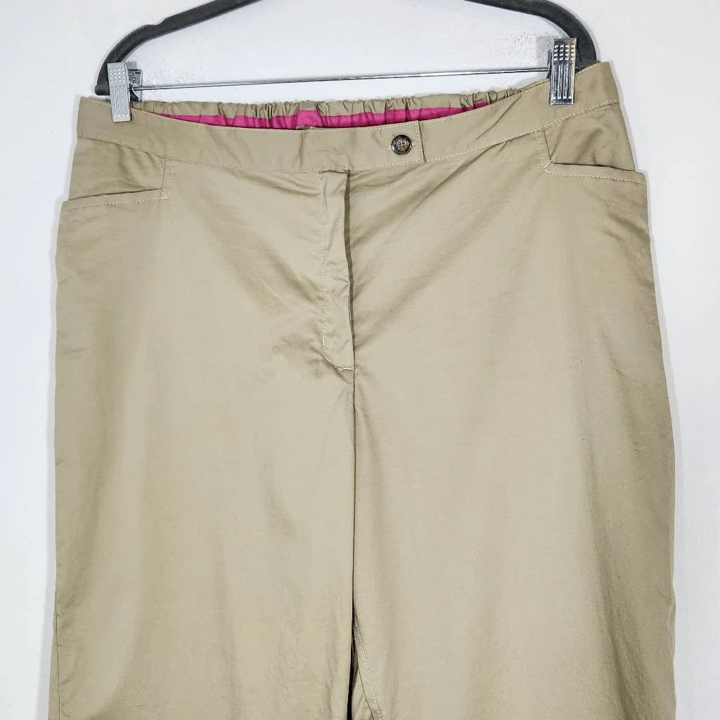 Liz Lange Maternity Cropped Wide Leg Khaki Pants NWT Size 16 Cropped Khaki Pants