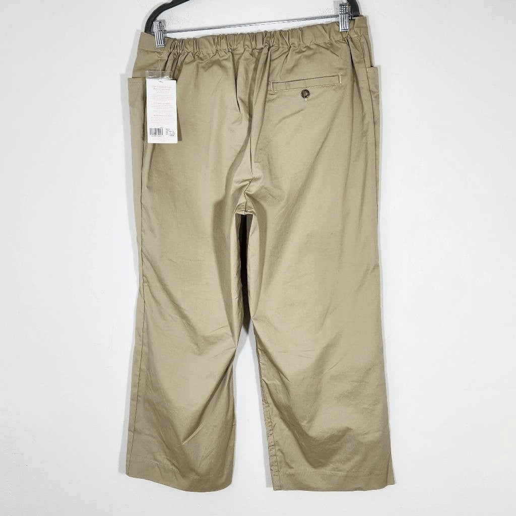 Liz Lange Maternity Cropped Wide Leg Khaki Pants NWT Size 16 Cropped Khaki Pants