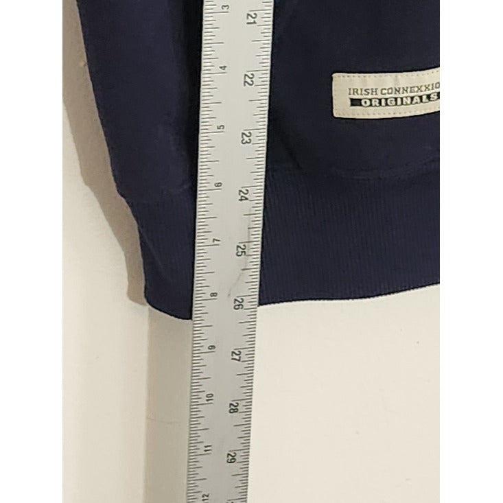 Irish Connexxion Navy Ireland Embroidered Quarter Zip Sweatshirt Size Medium